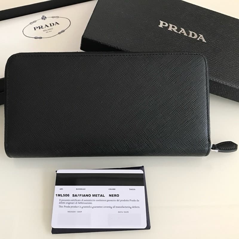 Prada bags | Cross-Grain Leather Wallet | 20×10.3 cm | 1ML506 | 08010