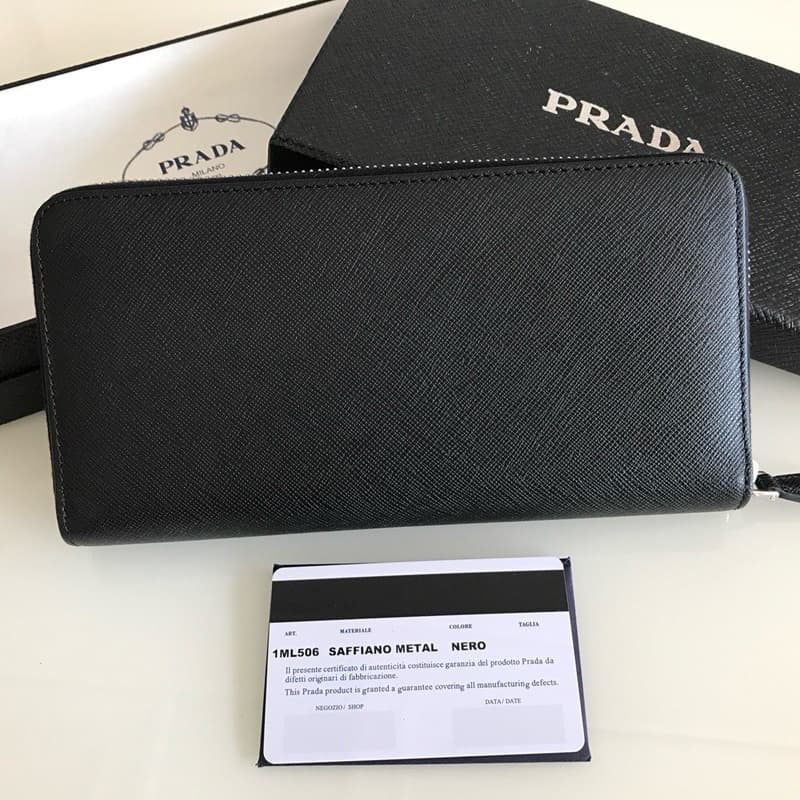 Prada bags | Cross-Grain Leather Wallet | 20×10.3 cm | 1ML506 | 08010