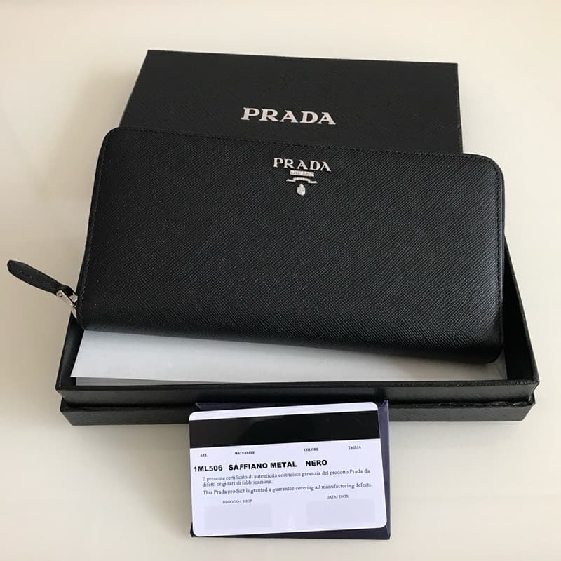 Prada bags | Cross-Grain Leather Wallet | 20×10.3 cm | 1ML506 | 08010