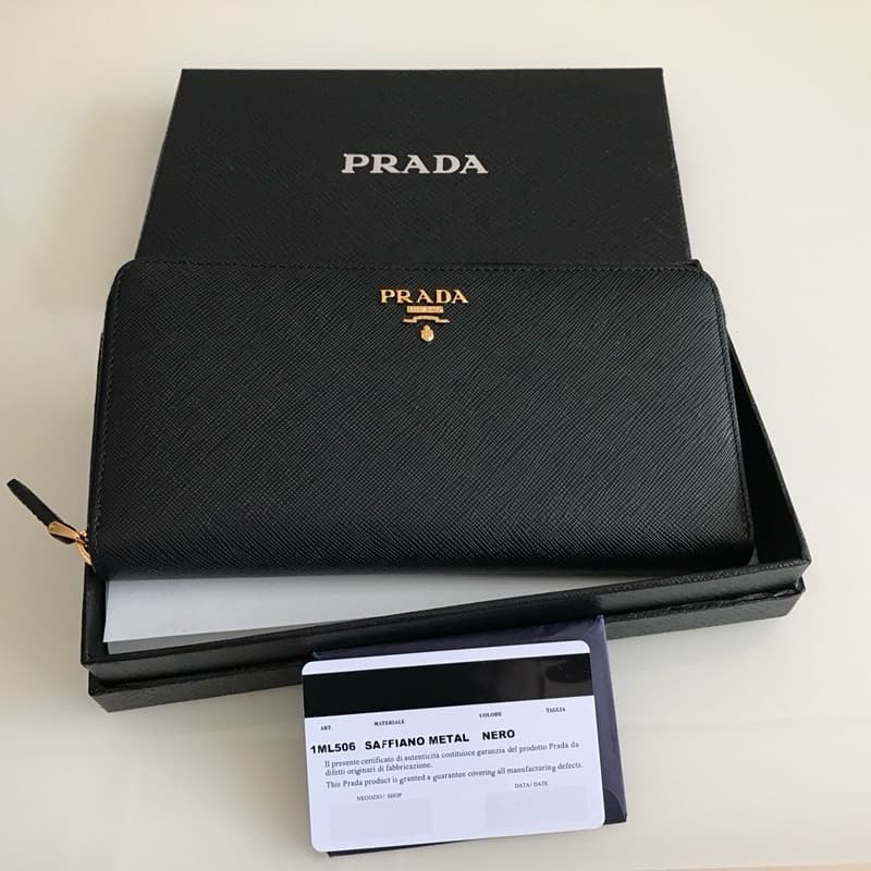 Prada bags | Cross-Grain Leather Wallet | 20×10.3 cm | 1ML506 | 08010