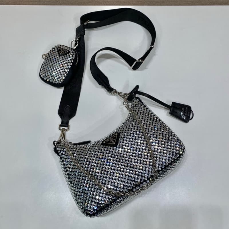 Prada bags | Rhinestone bag | 22×16×6cm | 1BH204 | 08017