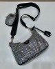 Prada bags | Rhinestone bag | 22×16×6cm | 1BH204 | 08017