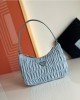 Prada bags | Nylon Pleated Hobo Handheld/Underarm Bag | 22×14×6cm | 1NE204 | 08020