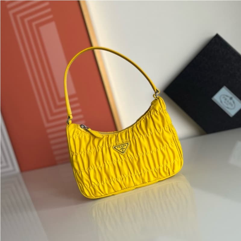 Prada bags | Nylon Pleated Hobo Handheld/Underarm Bag | 22×14×6cm | 1NE204 | 08020