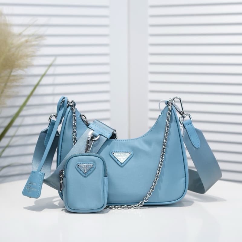 Prada bags | Prada Nylon Hobo Handheld/Underarm Bag | 22×12×6cm | 1BH204 | 08028