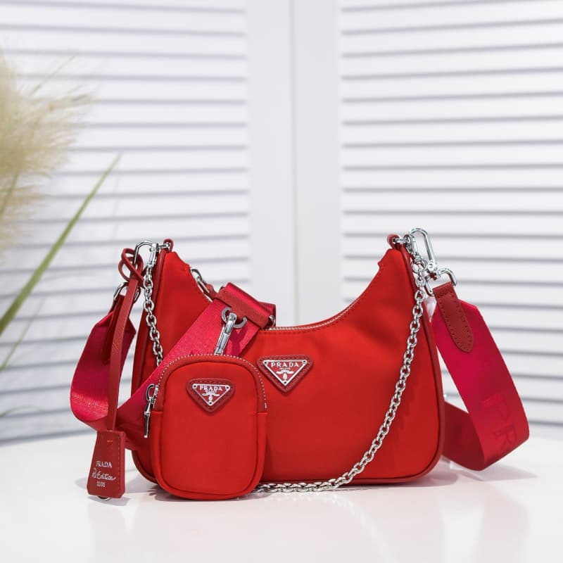 Prada bags | Prada Nylon Hobo Handheld/Underarm Bag | 22×12×6cm | 1BH204 | 08028