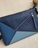 Loewe bags | Loewe Puzzle Pochette Bag | 24×16.5×6cm | Mini Geometric Color Blocking | 09024