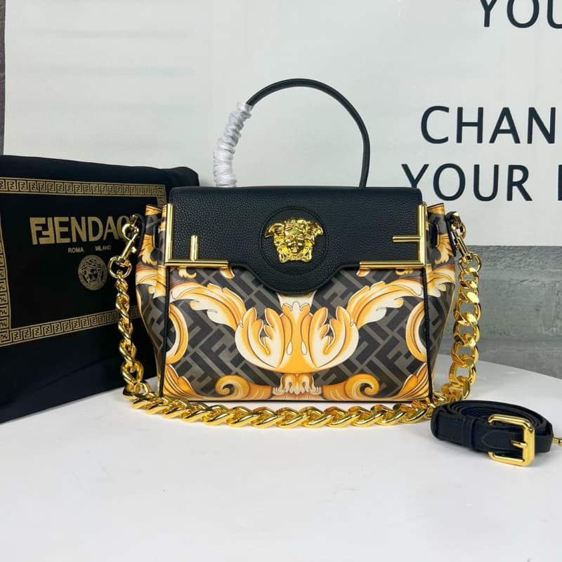 FENDI bags | Versace x Fendi Century Collaboration, Medusa Series | Versace's iconic La Medusa handbag | 25×15×22cm | 9007 | 10016