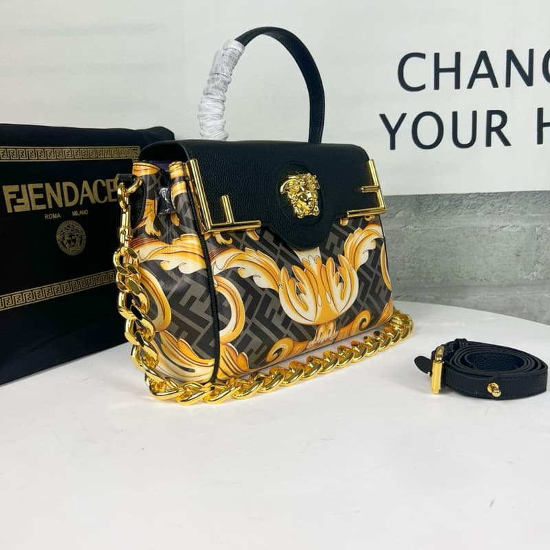 FENDI bags | Versace x Fendi Century Collaboration, Medusa Series | Versace's iconic La Medusa handbag | 25×15×22cm | 9007 | 10016