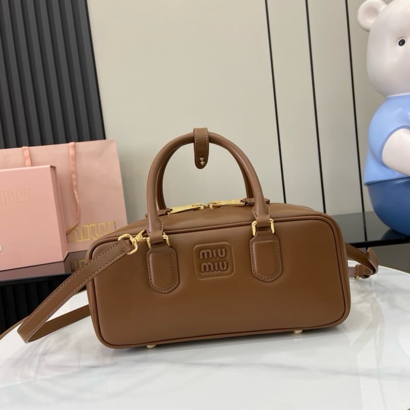 MiuMiu bags | MiuMiu Arcadie Calf Leather Bowling Bag/Tote Bag | 27×12×9cm | 5BB148 | 13020