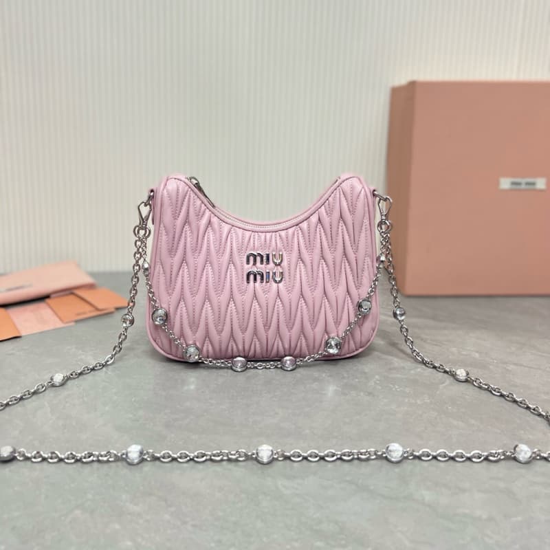 MiuMiu bags | MiuMiu Crystal Chain Bag | 21×16.5×5.5cm | 5BH211 | 13026