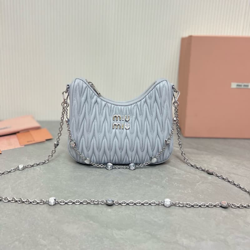 MiuMiu bags | MiuMiu Crystal Chain Bag | 21×16.5×5.5cm | 5BH211 | 13026