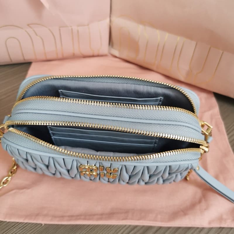 MiuMiu bags | MiuMiu Double Zip Camera Bag Handbag | 18×10×5cm | 5BP045 | 13027