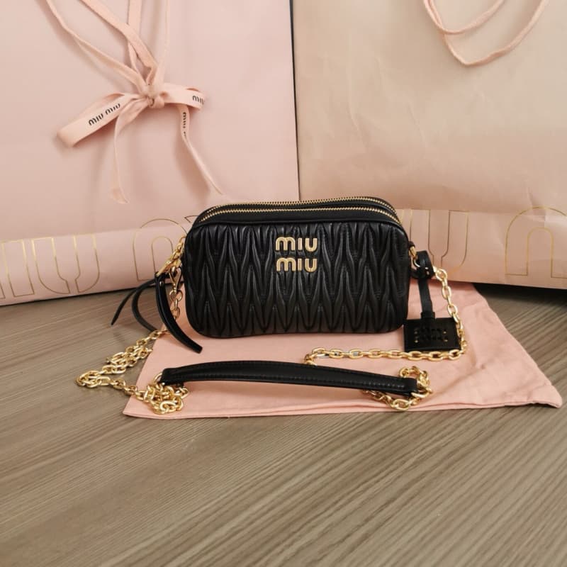 MiuMiu bags | MiuMiu Double Zip Camera Bag Handbag | 18×10×5cm | 5BP045 | 13027